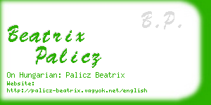 beatrix palicz business card